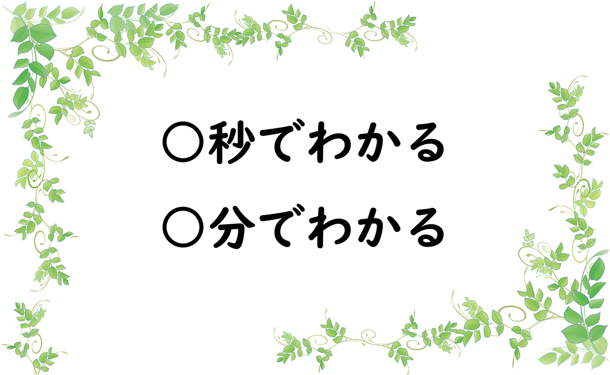 ○秒でわかる　○分でわかる