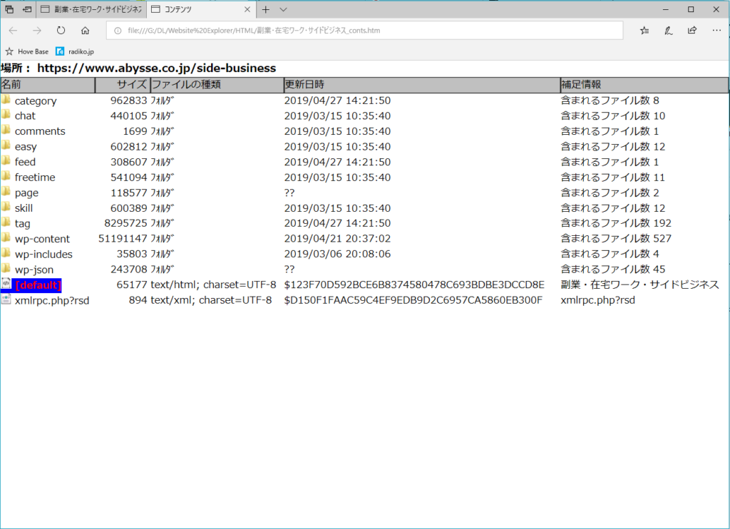 conts.htmファイルを表示