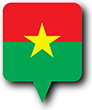 Flag of Burkina Faso image [Round pin]