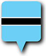 Flag of Botswana image [Round pin]