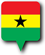 Flag of Ghana image [Round pin]