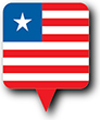 Flag of Liberia image [Round pin]