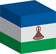 Flag of Kingdom of Lesotho image [Cube]