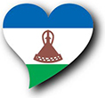 Flag of Kingdom of Lesotho image [Heart2]