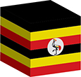 Flag of Uganda image [Cube]