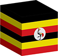 Flag of Uganda image [Cube]