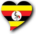 Flag of Uganda image [Heart2]
