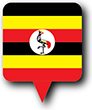 Flag of Uganda image [Round pin]