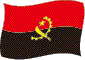 Angolas flag flimrende billede