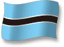 Flag of Botswana flickering gradation shadow image