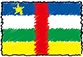 Flag of Central African Republic handwritten image