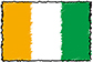 Flag of Cote d'Ivoire handwritten image
