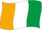 Flag of Cote d'Ivoire flickering image