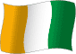 Flag of Cote d'Ivoire flickering gradation image