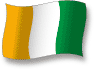 Flag of Cote d'Ivoire flickering gradation shadow image