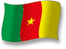 Flag of Cameroon flickering gradation shadow image
