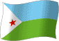 Flag of Djibouti flickering gradation image