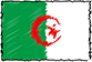 Algeriets flag håndskrevet billede
