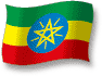 Flag of Ethiopia flickering gradation shadow image