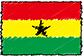 Flag of Ghana handwritten image