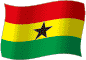 Flag of Ghana flickering gradation image