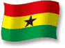 Flag of Ghana flickering gradation shadow image
