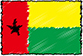 Flag of Guinea-bissau handwritten image