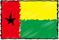 Flag of Guinea-bissau handwritten image