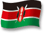 Flag of Kenya flickering gradation shadow image