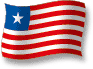 Flag of Liberia flickering gradation shadow image