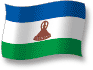 Flag of Kingdom of Lesotho flickering gradation shadow image