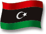Flag of Libya flickering gradation shadow image