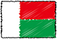 Flag of Madagascar handwritten image