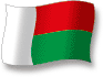 Flag of Madagascar flickering gradation shadow image