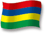 Flag of Mauritius flickering gradation shadow image