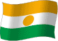 Flag of Niger flickering gradation image