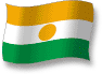 Flag of Niger flickering gradation shadow image
