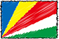 Flag of Seychelles handwritten image