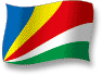 Flag of Seychelles flickering gradation shadow image
