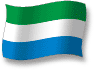 Flag of Sierra Leone flickering gradation shadow image