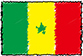 Flag of Senegal handwritten image