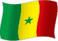 Flag of Senegal flickering gradation image