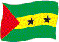 Flag of Sao Tome and Principe flickering image