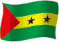 Flag of Sao Tome and Principe flickering gradation image