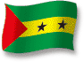 Flag of Sao Tome and Principe flickering gradation shadow image