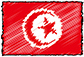 Flag of Tunisia handwritten image