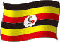 Flag of Uganda flickering gradation image