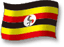 Flag of Uganda flickering gradation shadow image