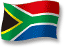 Flag of South Africa flickering gradation shadow image