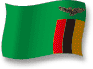 Flag of Zambia flickering gradation shadow image